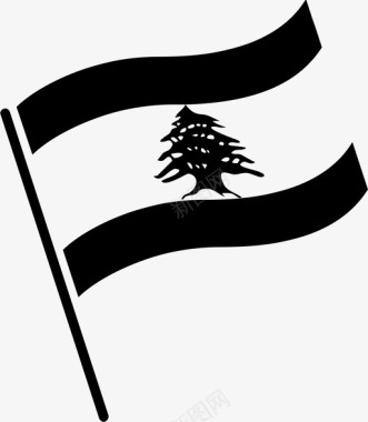黎巴嫩国旗代表国家符号图标图标