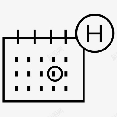 医院预约医疗细线图标图标