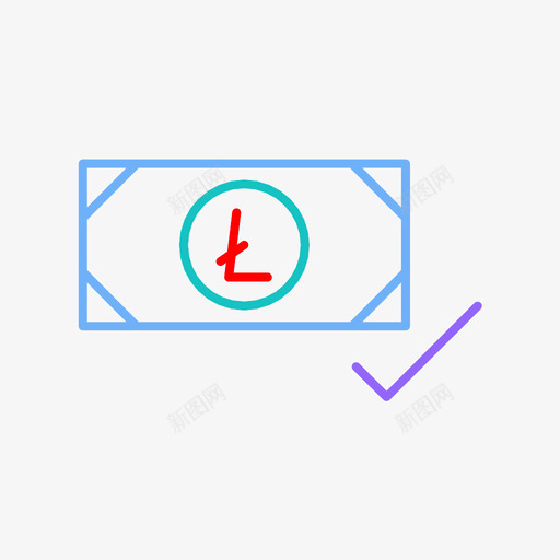 莱特币交易支付图标svg_新图网 https://ixintu.com 交易 保兑 商业 好 支付 数字 现金 票据 莱特币 货币 金融 银行和金融卷5