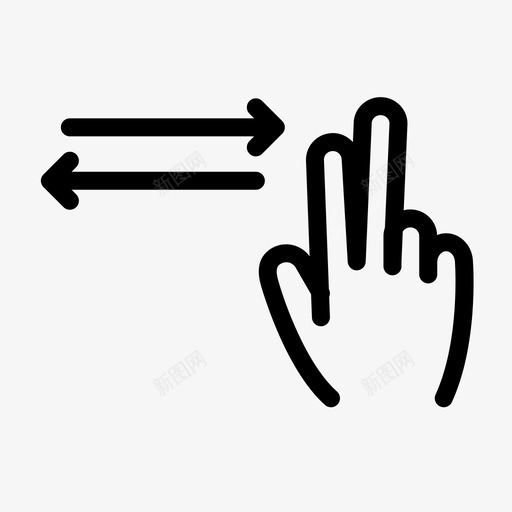 两个手指水平滚动屏幕手势滑动图标svg_新图网 https://ixintu.com 两个手指水平滚动 交互式手势 交互手势 屏幕手势 手势滑动轻触触摸设置 技术 滑动 触摸 触摸屏 触摸手势