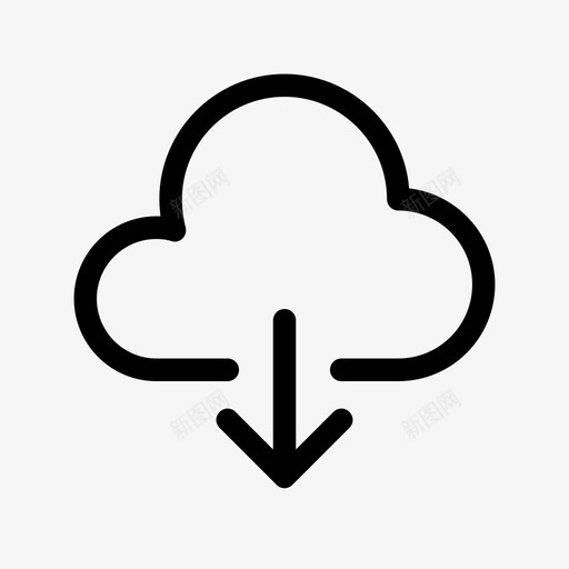 云云云存储图标svg_新图网 https://ixintu.com 下载云 云 云下载 云存储 从云下载 用户界面