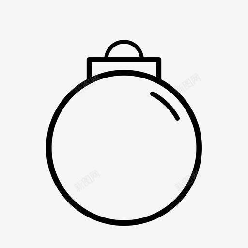 圣诞饰品灯泡圣诞树图标svg_新图网 https://ixintu.com 冬天就要来了 圣诞树 圣诞饰品 灯泡 玻璃 装饰品 闪闪发光