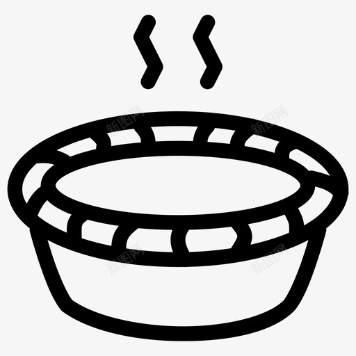 南瓜派美味甜点图标svg_新图网 https://ixintu.com 南瓜派 感恩节 热的 热的浴缸 甜点 糕点 美味 蒸汽
