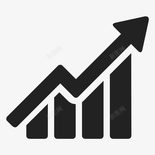 图表信息增长图标svg_新图网 https://ixintu.com 业务 业务要素 信息 分析 图表 增长 数据 箭头 营销 财务