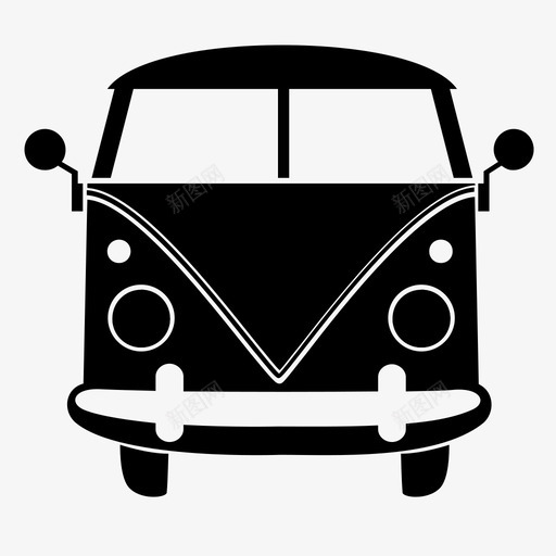 面包车旅行运输图标svg_新图网 https://ixintu.com 司机 小型货车 旅行 汽车 运输 运输方式 面包车 驾驶