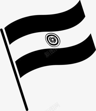 巴拉圭国旗符号南美洲图标图标