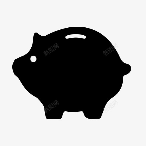存钱罐储蓄猪图标svg_新图网 https://ixintu.com 储蓄 存钱罐 小猪 投资 猪 猪圈 硬币