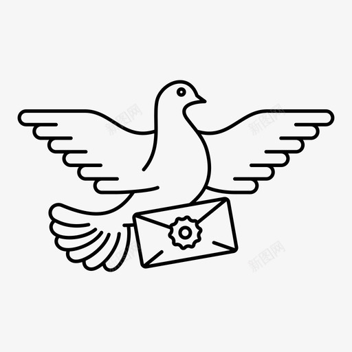信鸽邮递中世纪图标svg_新图网 https://ixintu.com 中世纪 中世纪欧洲 信鸽 神话 邮政 邮递 飞鸽传书