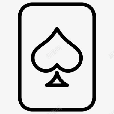 黑桃牌纸牌游戏赌场图标图标