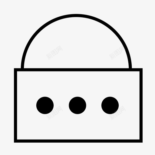 密码安全受保护图标svg_新图网 https://ixintu.com 受保护 安全 密码 挂锁 机密 登录 私有 网站元素集 隐私
