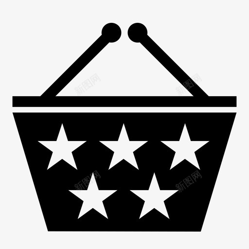 购物篮销售评级图标svg_新图网 https://ixintu.com 产品 优秀 优质 包装 评级 质量 购物篮 采购 销售