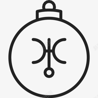 天王星装饰占星术灯泡图标图标