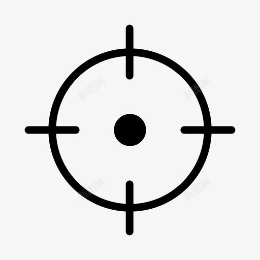 范围用户界面目标图标svg_新图网 https://ixintu.com 射击 工具图标 查找 焦点 狙击手 用户界面 目标 移动 范围 飞镖