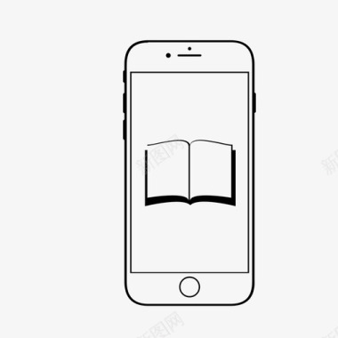 书籍智能手机应用程序图标图标