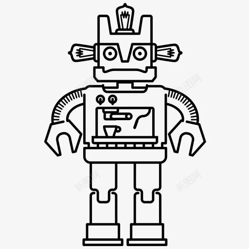 机器人科幻小说怪物图标svg_新图网 https://ixintu.com 人形 怪物 服装 未来 机器 机器人 机械 玩具 科幻小说 自动机