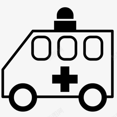 救护车移动医疗治疗图标图标