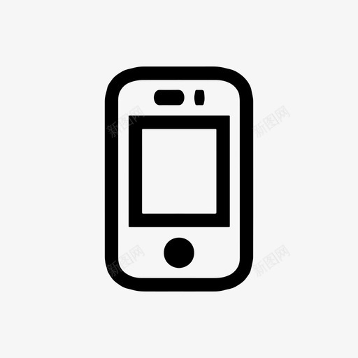 智能手机手机iphone图标svg_新图网 https://ixintu.com iphone 屏幕 手机 按键 智能手机