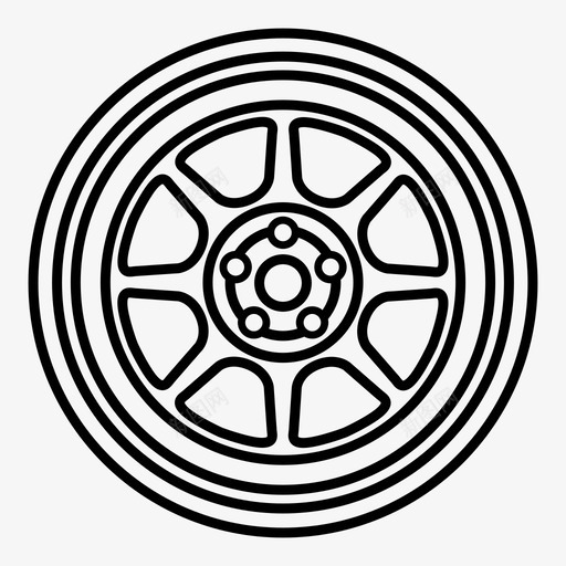 调谐轮汽车驱动图标svg_新图网 https://ixintu.com 汽车 调谐轮 车轮导向轮 车轮滑动轴承 车辆 轮状 轮辋 驱动
