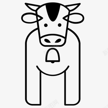 牛动物艺术品图标图标