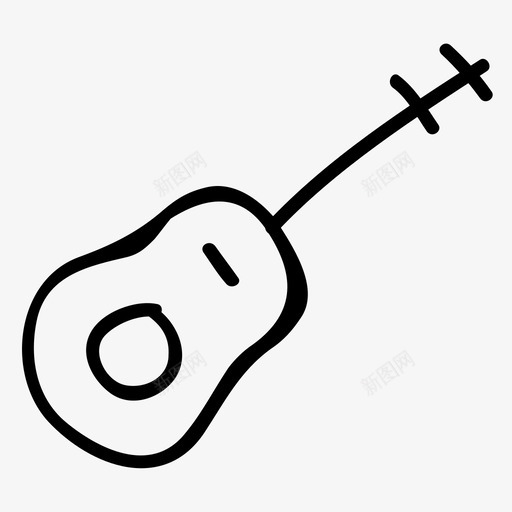吉他音乐手绘涂鸦图标svg_新图网 https://ixintu.com 吉他 音乐手绘涂鸦图标