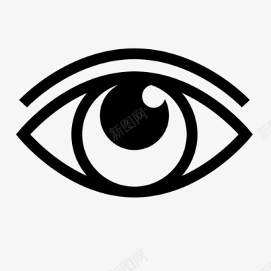 眼睛视线简单图标图标
