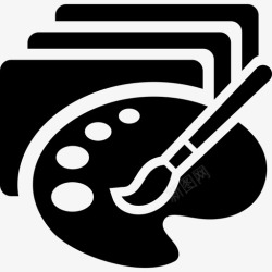 皮肤颜色主题皮肤绘画调色板图标高清图片