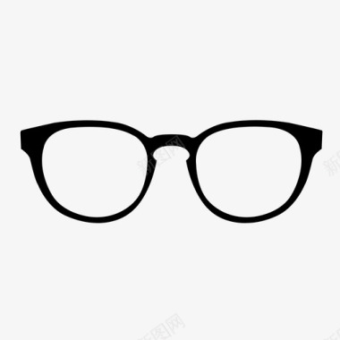 眼镜复古视图图标图标