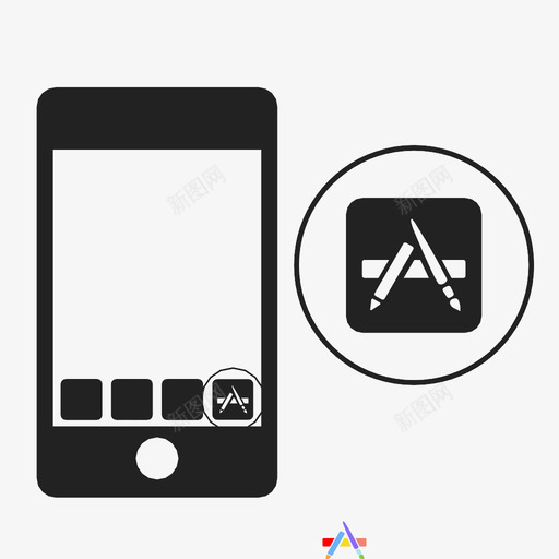 应用商店应用程序图标svg_新图网 https://ixintu.com 应用商店 应用程序