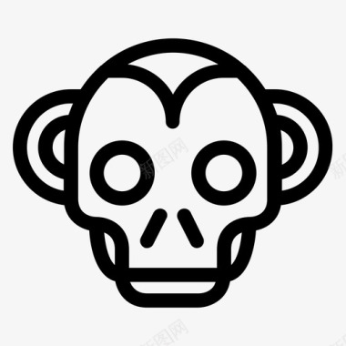 猿脸面部表情图标图标