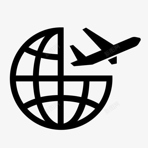 空运运输装运图标svg_新图网 https://ixintu.com 全球 环球 空运 航班 装运 货物和装运 运输 飞机