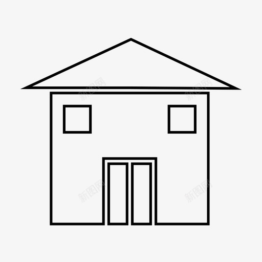 房子房子的门房子的窗户图标svg_新图网 https://ixintu.com 住宅 房地产 房子 房子的窗户 房子的门 财产