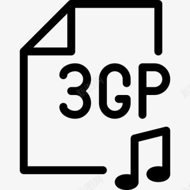 3gpdoc音乐图标线条风格图标