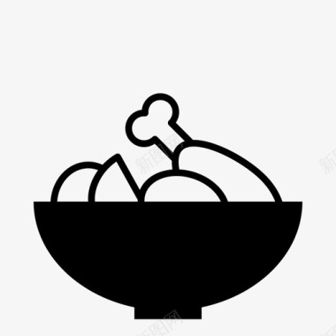 碗俄罗斯料理煮土豆图标图标