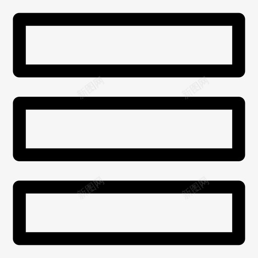 列表系列矩形图标svg_新图网 https://ixintu.com 列表 块 堆 导航 按钮 控件 汉堡 矩形 系列 组 菜单 项目