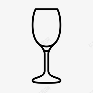 白葡萄酒杯玻璃器皿浪漫图标图标