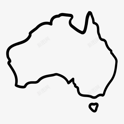 澳大利亚奥兹内陆图标svg_新图网 https://ixintu.com 下 全球 内陆 向下 地图 奥兹 标志性 澳大利亚 澳大利亚图标 目的地