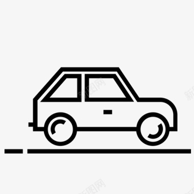 汽车小型汽车交通工具图标图标