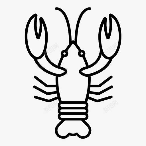 螯虾甲壳类图标svg_新图网 https://ixintu.com 甲壳类 螯虾