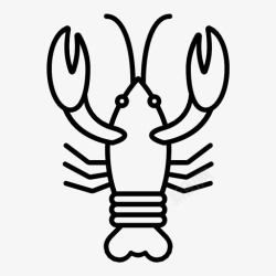 螯虾螯虾甲壳类图标高清图片