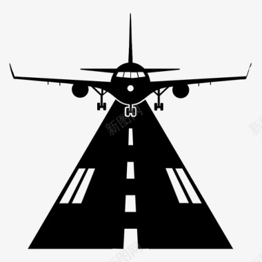 飞机着陆旅行旅行者图标图标