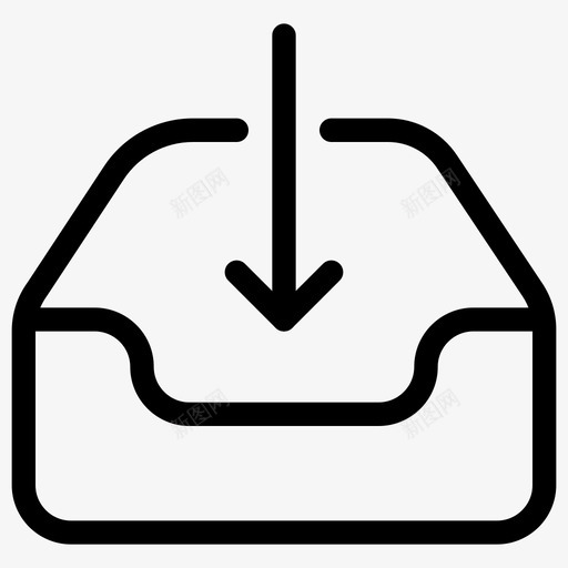 收件箱书桌托盘电子邮件图标svg_新图网 https://ixintu.com 书桌托盘 接收 收件箱 电子邮件 电子邮件行图标