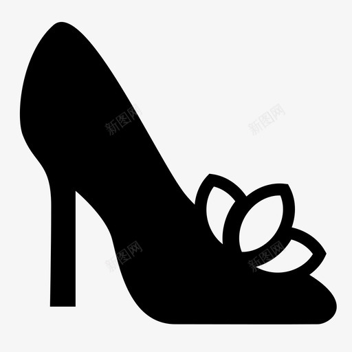 高跟鞋女性化正式图标svg_新图网 https://ixintu.com 女性化 斯蒂莱托 正式 鞋子 高跟鞋