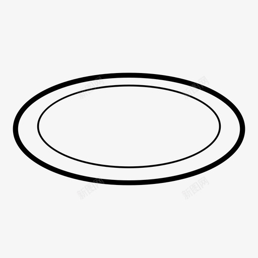 盘子服务碟子图标svg_新图网 https://ixintu.com 吃的 托盘 晚餐 服务 清洁 盘子 碟子 空的 食物