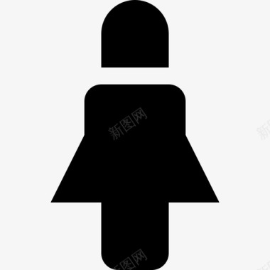 女性性洗手间标志图标图标