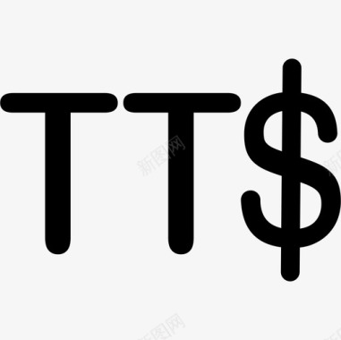 特立尼达和多巴哥美元货币符号符号货币图标填充图标