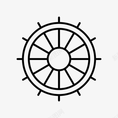 船轮旅行方向盘图标图标