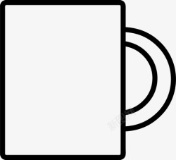 咖啡饮用咖啡杯杯子把手图标高清图片