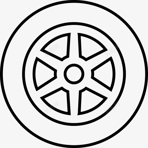 车轮物品材料图标svg_新图网 https://ixintu.com 中等边缘圆角 图标线 展示品 材料 物体 物品 车轮 车辆 轮罩 轮胎