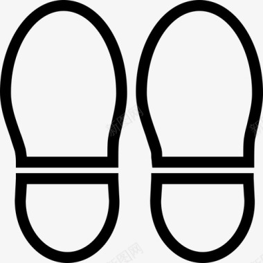 鞋子脚印脚步图标图标