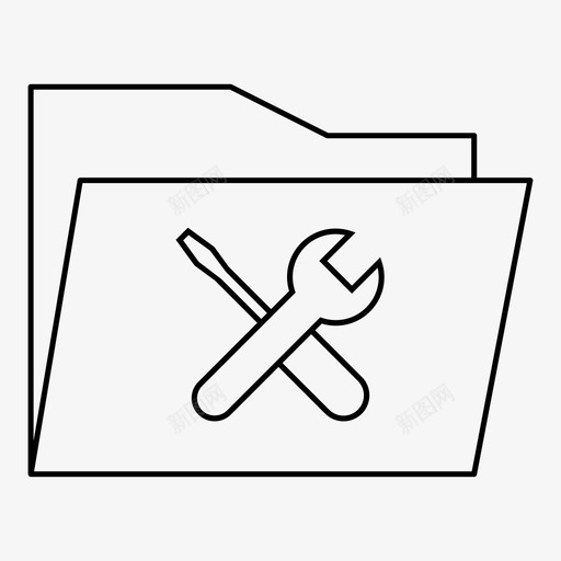 设置文件夹扳手工具图标svg_新图网 https://ixintu.com 个性化 工具 扳手 文件 文件和文件夹图标集 文件夹 文档 维护 设置文件夹
